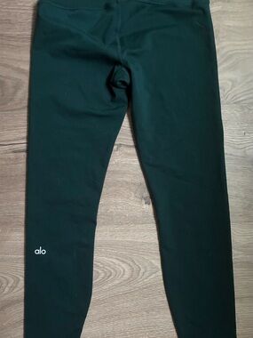 Alo Yoga NWOT High-Waist 7/8 Airbrush Leggings, Midnight Green Size Small